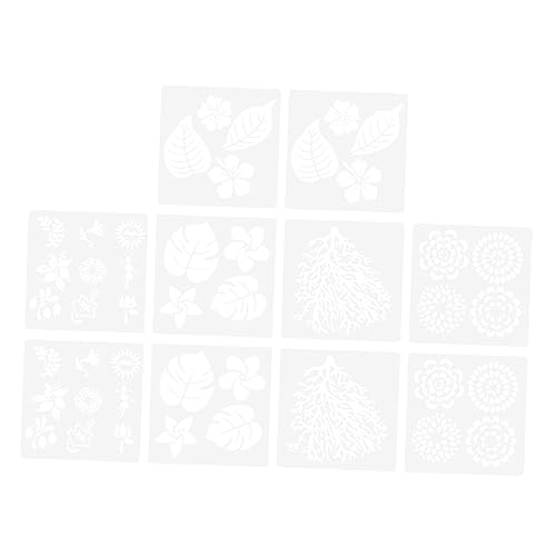 Uonlytech 10 Stück Teiliges Diy Malschablonen für Scrapbooking Wiederverwendbare Blüten und Blattmuster für Bastelprojekte für Karten Papierhandwerk und Schulprojekte Uonlytech 10 Stück Teiliges Diy Malschablonen für Scrapbooking Wiederverwendbare Blüten und Blattmuster für Bastelprojekte für Karten Papierhandwerk und Schulprojekte von Uonlytech