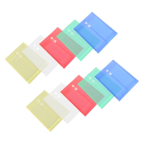 Uonlytech 10 Stück Teiliges Dokumentenmappe Transparent PP Vielseitige Folienhüllen mit Großer Kapazität Leichte Tragbare Aufbewahrungstasche für Büro Schule und Zuhause Klare Sicht von Uonlytech