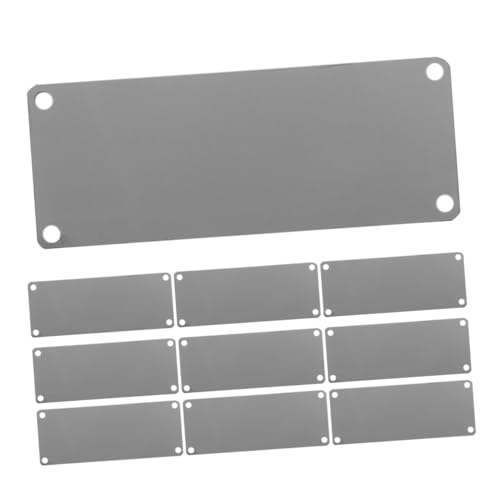 Uonlytech 10 Stück Teiliges Edelstahl Gravur Namensschild mit Löchern Dicke Rostfrei Vielseitig für Türzubehör DIY Beschilderung Präzise Metallplatte zum Lasern und Basteln Uonlytech 10 Stück Teiliges Edelstahl Gravur Namensschild mit Löchern Dicke Rostfrei Vielseitig für Türzubehör DIY Beschilderung Präzise Metallplatte zum Lasern und Basteln von Uonlytech