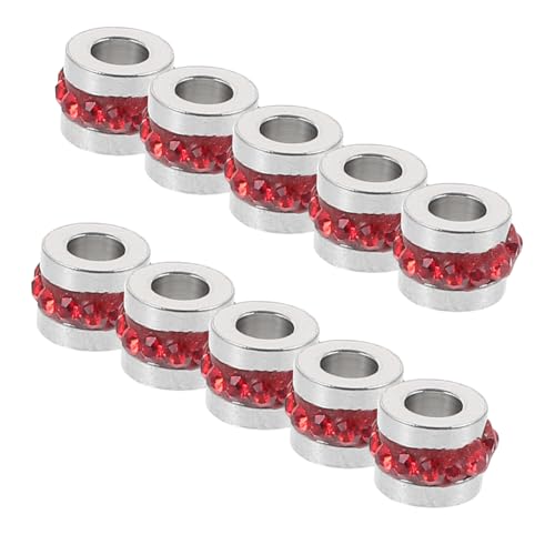 Uonlytech 10 Stück Teiliges Edelstahl Strass Spacer Perlen Rot für Schmuckherstellung Armband Halskette DIY Basteln Erwachsene Uonlytech 10 Stück Teiliges Edelstahl Strass Spacer Perlen Rot für Schmuckherstellung Armband Halskette DIY Basteln Erwachsene von Uonlytech