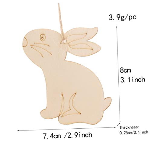 Uonlytech 10 Stück Teiliges Hängende Holzscheiben Kaninchenform DIY Basteldeko Glattem Umweltfreundlichem Holz mit Juteschnur als Osterdeko und Kreative Kinderbastelmaterialien Uonlytech 10 Stück Teiliges Hängende Holzscheiben Kaninchenform DIY Basteldeko Glattem Umweltfreundlichem Holz mit Juteschnur als Osterdeko und Kreative Kinderbastelmaterialien von Uonlytech