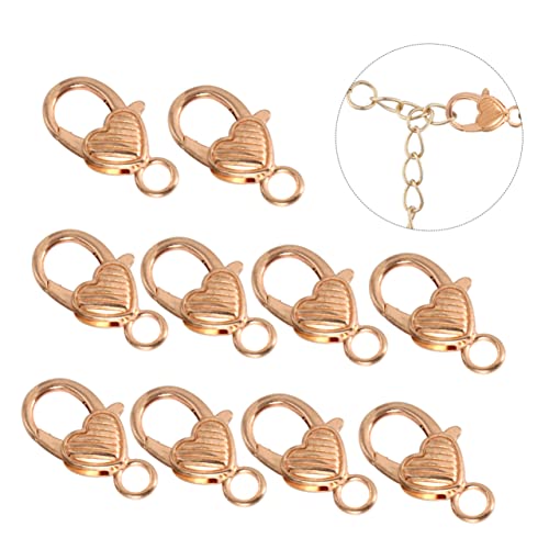 Uonlytech 10 Stück Teiliges Herzform Lobster Karabinerverschlüsse aus Sicherer Legierung Vintage Antik Look Vielseitig für Taschen Halsketten Armbänder und DIY Schmuckherstellung Uonlytech 10 Stück Teiliges Herzform Lobster Karabinerverschlüsse aus Sicherer Legierung Vintage Antik Look Vielseitig für Taschen Halsketten Armbänder und DIY Schmuckherstellung von Uonlytech