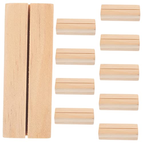 Uonlytech 10 Stück Teiliges Holz Notizclip Halter für Visitenkarten Memo Ständer für Büro und Veranstaltungen Dekorative Tischständer für Hochzeiten und Partys von Uonlytech