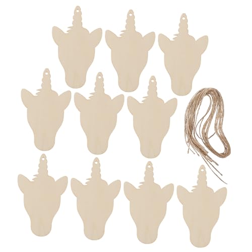 Uonlytech 10 Stück Teiliges Holzscheiben Einhorn Kopfhänger Unbehandelte Holzstreudeko Aufhängen für DIY Partydeko Kreative Holzanhänger Uonlytech 10 Stück Teiliges Holzscheiben Einhorn Kopfhänger Unbehandelte Holzstreudeko Aufhängen für DIY Partydeko Kreative Holzanhänger von Uonlytech