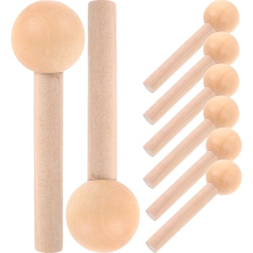 Uonlytech 10 Stück Teiliges Holzstäbe mit Kugelkopf für Pegboard Haken Hochwertige Buche Glatte Oberfläche Vielseitig Einsetzbar für DIY projekte und Wand organisation Uonlytech 10 Stück Teiliges Holzstäbe mit Kugelkopf für Pegboard Haken Hochwertige Buche Glatte Oberfläche Vielseitig Einsetzbar für DIY projekte und Wand organisation von Uonlytech
