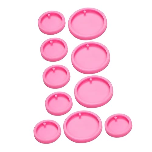 Uonlytech 10 Stück Teiliges Schlüsselanhänger Silikonform Runde Gießform für Diy Anhänger und Großform für Schmuck und Bastelarbeiten Tragbar und Leicht für Projekte Uonlytech 10 Stück Teiliges Schlüsselanhänger Silikonform Runde Gießform für Diy Anhänger und Großform für Schmuck und Bastelarbeiten Tragbar und Leicht für Projekte von Uonlytech