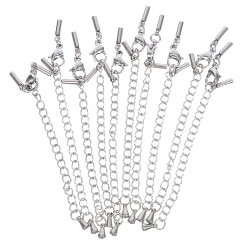 Uonlytech 10 Stück Teiliges Schmuckverlängerungsset Verstellbare Kettenverlängerung mit Langlebigem Modisches Design Kompatibel für Halsketten und Armbänder Vielseitig Einsetzbar für DIY Uonlytech 10 Stück Teiliges Schmuckverlängerungsset Verstellbare Kettenverlängerung mit Langlebigem Modisches Design Kompatibel für Halsketten und Armbänder Vielseitig Einsetzbar für DIY von Uonlytech