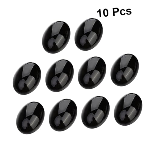 Uonlytech 10 Stück Teiliges Schwarze Oval Agat Cabochons Flach für DIY Schmuckherstellung Einzigartige Muster Schmucksteine Zubehör für Ohrringe Manschettenknöpfe und Bastelarbeiten Uonlytech 10 Stück Teiliges Schwarze Oval Agat Cabochons Flach für DIY Schmuckherstellung Einzigartige Muster Schmucksteine Zubehör für Ohrringe Manschettenknöpfe und Bastelarbeiten von Uonlytech
