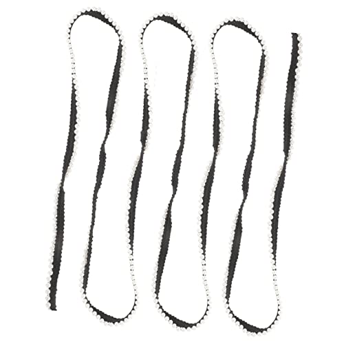 Uonlytech 10 Stück Teiliges Spitzenband mit Perlen Besticktes Schmuckband für Diy Bekleidung Vorhänge Hochzeitsdeko Bastelarbeiten Verstellbar Zuschneidbar Schwarz Weiß von Uonlytech