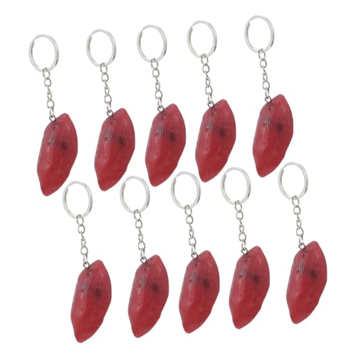 Uonlytech 10stücke Pvc-schlüsselanhänger Hängeanhänger Modischer Anhänger Für Lebensmittelmodelle Taschenanhänger Mit Legierungsmaterialsimulation Süße Kartoffel Anhänger von Uonlytech