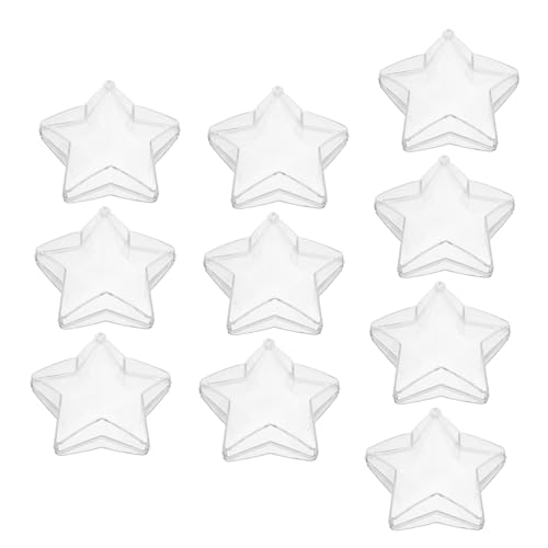 Uonlytech 10 Stück Teiliges Transparente Befüllbare Kunststoff Stern Ornamente Große Kapazität für Süßigkeiten Vielseitig für Valentinstag Hochzeit Weihnachts und Partydekorationen Geeignet Uonlytech 10 Stück Teiliges Transparente Befüllbare Kunststoff Stern Ornamente Große Kapazität für Süßigkeiten Vielseitig für Valentinstag Hochzeit Weihnachts und Partydekorationen Geeignet von Uonlytech