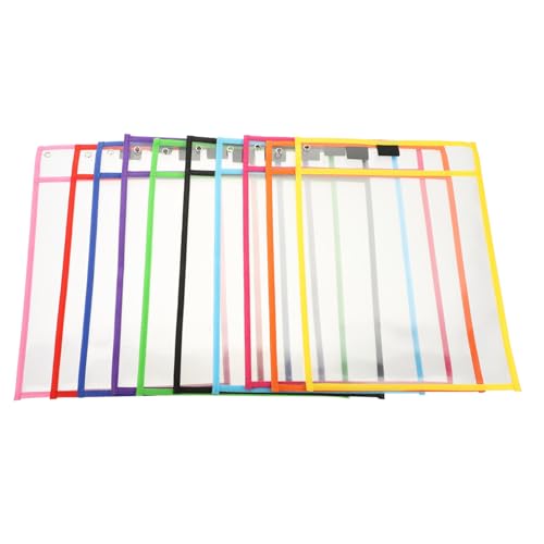 Uonlytech 10 Stück Teiliges Transparente Wiederverwendbare Dry Erase Dokumententaschen Tragbare Abwischbare PVC Schutzhüllen für Langlebig Verschleißfest und Vielseitig Einsetzbar Uonlytech 10 Stück Teiliges Transparente Wiederverwendbare Dry Erase Dokumententaschen Tragbare Abwischbare PVC Schutzhüllen für Langlebig Verschleißfest und Vielseitig Einsetzbar von Uonlytech