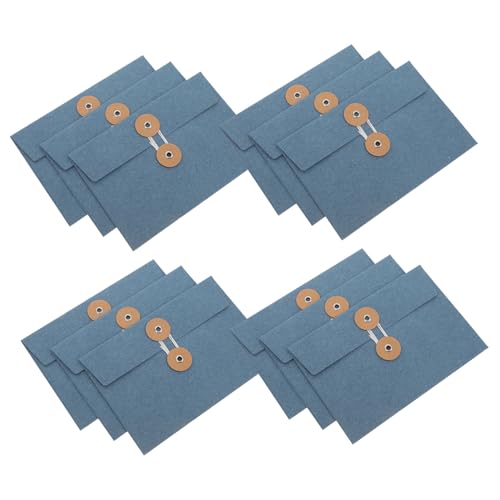 Uonlytech 10 Stück Teiliges Vintage Papierumschläge Kreative Aufbewahrungstaschen für Schule Dicke Briefumschläge aus Strapazierfähigem Kraftpapier zur Dokumentenaufbewahrung von Uonlytech