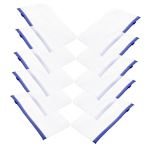 Uonlytech 10 Stück Teiliges Zipper Binder Pouches aus Leichtem Strapazierfähigem PVC Transparente File Holder Taschen für Organisation von Dokumenten und Kleinteilen im Büro und Alltag Uonlytech 10 Stück Teiliges Zipper Binder Pouches aus Leichtem Strapazierfähigem PVC Transparente File Holder Taschen für Organisation von Dokumenten und Kleinteilen im Büro und Alltag von Uonlytech
