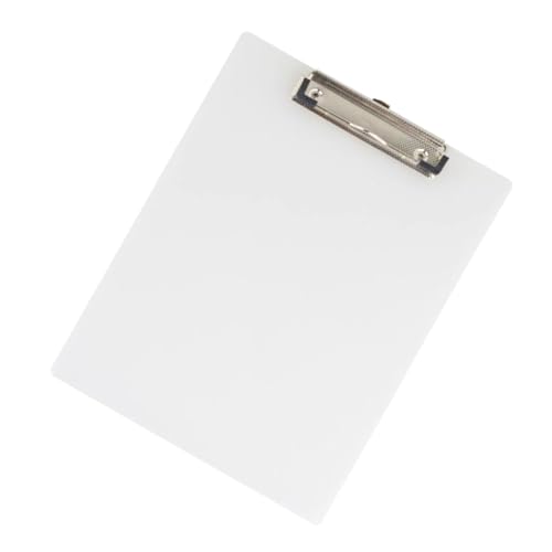 Uonlytech 10 Stück Transparent Klemmbrett mit Metallclip Teiliges für Büro Schule und Zuhause Ergonomisches Schreibbrett zur Dokumentenorganisation und Sortierung von Uonlytech