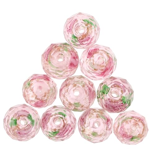 Uonlytech 10 Stück Verglasierte Perlen Schmuck Abstandshalter lose Perlen kleine Perlen sortiert Abstandsperlen Masse Glasperlen basteln DIY-Perlen kleine Bastelperlen Dekorative Glasperlen von Uonlytech