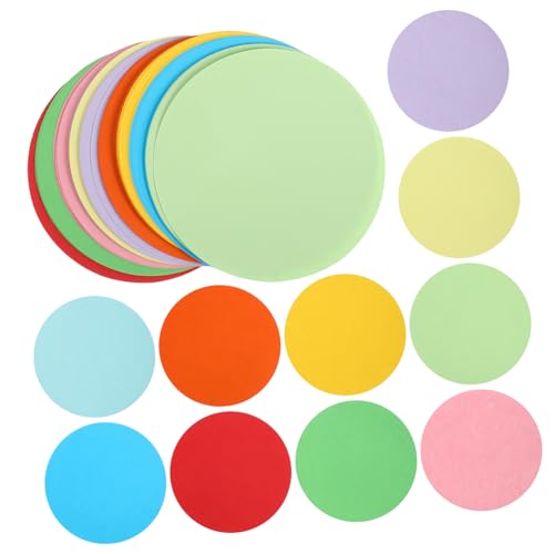 Uonlytech 100 Blatt Faltpapier Set für Doppelseitiges Bastelpapier für Origami und Papierkunst Durchmesser Farben für DIY Projekte und Schulmaterialien von Uonlytech