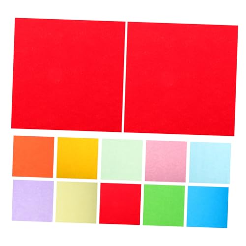 Uonlytech 100 Blatt Farbiges Papier Origami Sammelalbumpapier Origami-Kit Buntes Karton orangefarbenes Tonpapier Übungspapier doppelseitig farbig Origami Japan Oragami-Papier von Uonlytech
