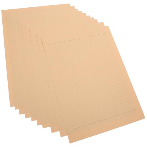 Uonlytech 100 Blatt Horizontales Linien Notizblock leeres Briefpapier dekoratives leeres Papier edles briefpapier Papier zum Schreiben Brief im Vintage-Stil Chocolate von Uonlytech