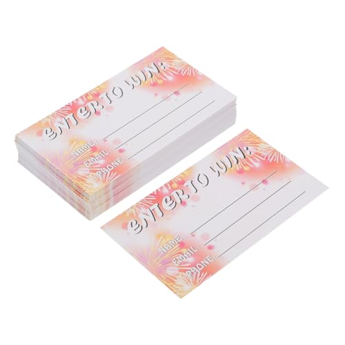 Uonlytech 100 Blatt Mehrzweck Raffle Tickets Blanko Abstimmungskarten für Events Schule Firmenfeiern Karten von Uonlytech