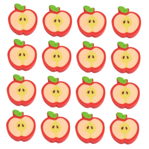 Uonlytech 100 Stück Apfel-radiergummi Klein Karikatur Schule Student Obst Winzig Kindergäuer Mini-radierer Mini-cartoon-radierer Radiergummis Für Bulk Cartoon-mini-radiergummis von Uonlytech