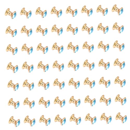 Uonlytech 100 Stück Bunte Diamant Schmucksteine Exzellentes Design für Kleidung Diy Schmuck Rhinestone Metallaccessoires Hellblauer Diamant mit Goldenem Rand von Uonlytech