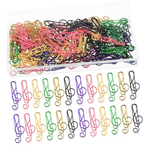 Uonlytech 100 Stück Bunte Metall Büroklammern Musiknoten Design Kleine Stabile Klammern für Schule Büro Dokumente Organisieren in Farben Zufällig Sortiert Zufällige Farbe Zufällige Farbe Uonlytech 100 Stück Bunte Metall Büroklammern Musiknoten Design Kleine Stabile Klammern für Schule Büro Dokumente Organisieren in Farben Zufällig Sortiert Zufällige Farbe Zufällige Farbe von Uonlytech