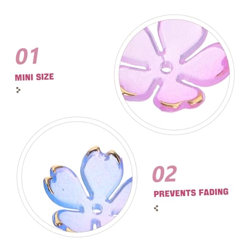 Uonlytech 100 Stück Cherry Blossom Spacer Beads Acryl Petal Miniatur Blumen Schmuckperlen für Armbänder Halsketten Ohrringe Diy Basteln Blau Farbverlauf Goldbeschichtung Uonlytech 100 Stück Cherry Blossom Spacer Beads Acryl Petal Miniatur Blumen Schmuckperlen für Armbänder Halsketten Ohrringe Diy Basteln Blau Farbverlauf Goldbeschichtung von Uonlytech