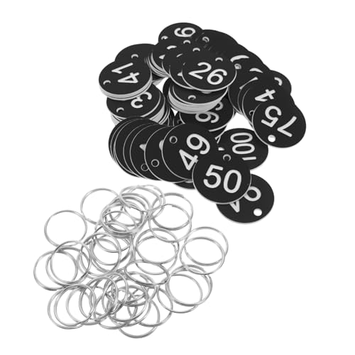 Uonlytech 100 Stück Digitales Etikett Zahl Schlüsselanhänger Nummernschilder Aus Metall Nummerierte Tags Schlüsselanhänger Identifikatoren Nummernschilder Für Kleiderbügel Black Abs Uonlytech 100 Stück Digitales Etikett Zahl Schlüsselanhänger Nummernschilder Aus Metall Nummerierte Tags Schlüsselanhänger Identifikatoren Nummernschilder Für Kleiderbügel Black Abs von Uonlytech