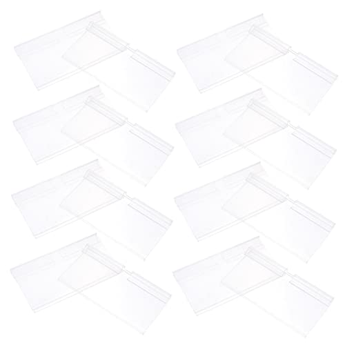 Uonlytech 100 Stück Drahtregal Preisschildhalter Transparent für Supermärkte und Einzelhandel Stabil und Langlebig für Klare Preisauszeichnung und Einfache Handhabung von Uonlytech