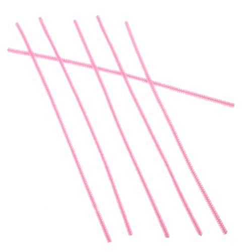 Uonlytech 100 Stück Drehstange Chenille-stiel Draht Für Das Handwerk Verdrehte Stangen Verdrehter Stock Drehstab Basteln Handgefertigtes Material Mit Verdrehtem Stick Rosa Plüsch von Uonlytech