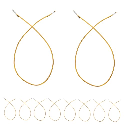 Uonlytech 100 Stück Elastische Gesichtsmaske Bänder mit Goldenen Metallenden Dehnbares Rundseil mit Robusten Haken für Masken Hüte Basteln Befestigung und Aufhängen Vielseitig und Langlebig von Uonlytech