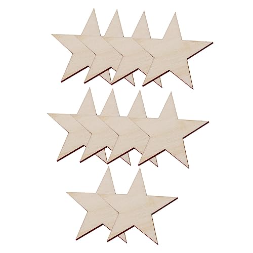 Uonlytech 100 Stück Holzsterne DIY Bastelset für Unfertige Holzscheiben zum Bemalen für Kreative Dekorationen und Weihnachtsprojekte von Uonlytech