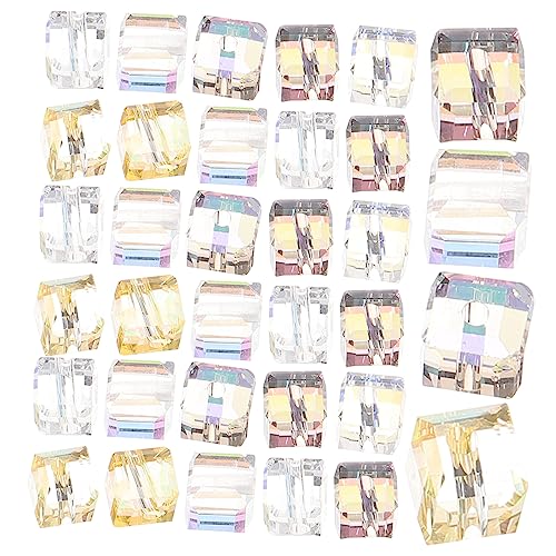 Uonlytech 100 Stück Kubische Glasperlen für Diy Schmuck Bunte Kristallglasperlen für Armbänder und für Bastelprojekte und Dekorationen Uonlytech 100 Stück Kubische Glasperlen für Diy Schmuck Bunte Kristallglasperlen für Armbänder und für Bastelprojekte und Dekorationen von Uonlytech
