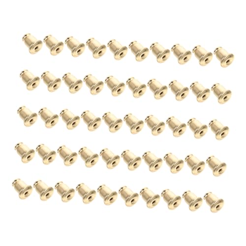 Uonlytech 100 Stück Kupfer Ohrring Verschlüsse Sicherer Earring Backs Plug Ohrstecker Stopper DIY Schmuckzubehör Leicht und Langlebig Für Hängende und Creolen Ohrringe von Uonlytech