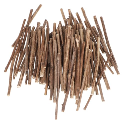 Uonlytech 100 Stück Lange Teebaum Holzstäbchen für DIY Bastelprojekte und Fotorequisiten Holzfarbe für Kreative Bastelarbeiten Modellbau und Dekoration Diese Stabilen Holzstäbchen Haben von Uonlytech