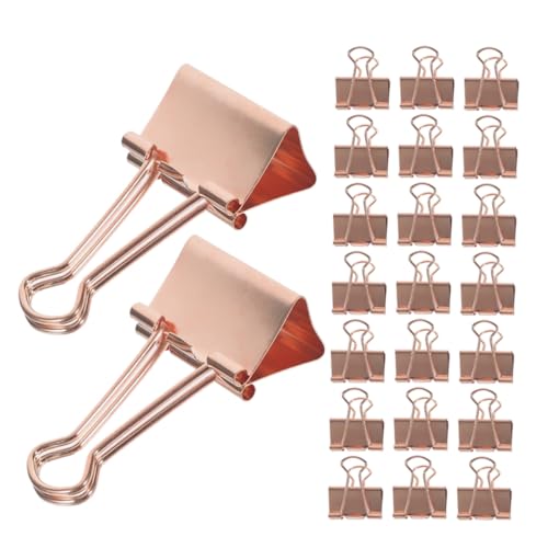 Uonlytech 100 Stück Metall Binder Clips Roségold Büroklammern Starker Halt Vielseitige Dokumentenklammern für Büro Schule und Zuhause Uonlytech 100 Stück Metall Binder Clips Roségold Büroklammern Starker Halt Vielseitige Dokumentenklammern für Büro Schule und Zuhause von Uonlytech