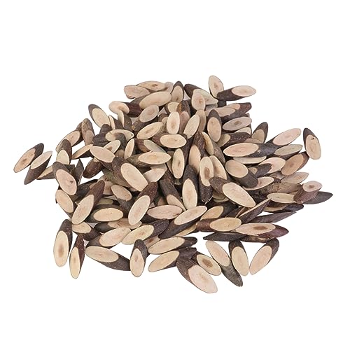 Uonlytech 100 Stück Oval Holzscheiben für Diy Bastelarbeiten Naturholz Discs mit Rinde für Dekoration Scrapbooking Beschilderung und Projekte von Uonlytech