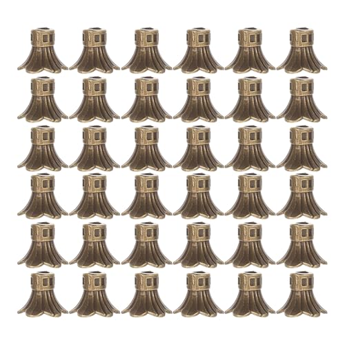 Uonlytech 100 Stück Perlen-Endkappen: Trompeten-Blumenperlen-Endkappen für die Herstellung von DIY-Schmuck – Dekorative Blumen-Abstandshalter für die Schmuckherstellung Uonlytech 100 Stück Perlen-Endkappen: Trompeten-Blumenperlen-Endkappen für die Herstellung von DIY-Schmuck – Dekorative Blumen-Abstandshalter für die Schmuckherstellung von Uonlytech