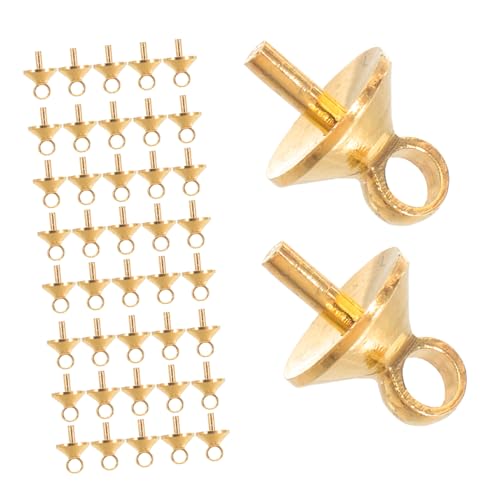 Uonlytech 100 Stück Perlen-ösenbügel: Schmuckherstellung, Ösenstift, Goldene Anhänger, Blumenkappen, Verschlüsse, Haken Für Halbgebohrte Edelsteine, Perlen, Basteln, Ohrringe, Uonlytech 100 Stück Perlen-ösenbügel: Schmuckherstellung, Ösenstift, Goldene Anhänger, Blumenkappen, Verschlüsse, Haken Für Halbgebohrte Edelsteine, Perlen, Basteln, Ohrringe, von Uonlytech