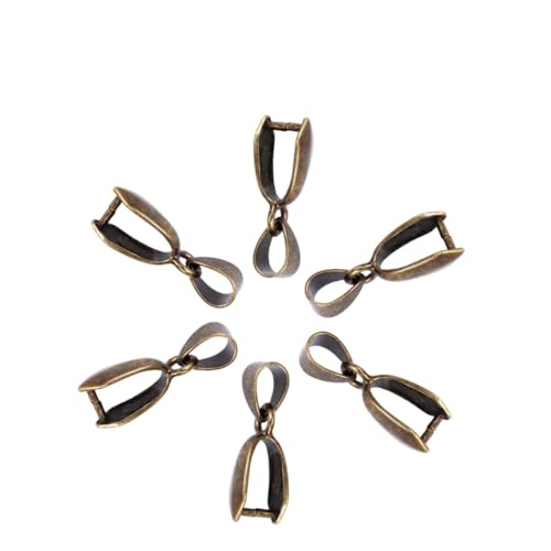 Uonlytech 100 Stück Pinch Clasp Bails Bronze Metall Schmuckverbinder DIY Zubehör für Halsketten Armbänder Schmuckherstellung Langlebig Rostfrei Uonlytech 100 Stück Pinch Clasp Bails Bronze Metall Schmuckverbinder DIY Zubehör für Halsketten Armbänder Schmuckherstellung Langlebig Rostfrei von Uonlytech