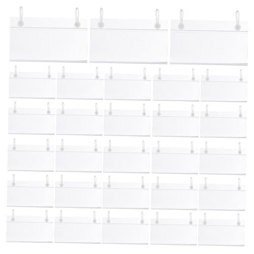 Uonlytech 100 Stück Preisetikettenhalter Transparent Drahtregal Schildhalter Wiederverwendbar Preisanzeigen Clips für Supermarkt Einzelhandel Regalorganisation von Uonlytech
