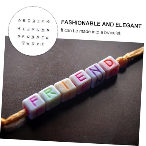 Uonlytech 100 Stück Quadratische Acryl Alphabet Perlen für Schmuckherstellung DIY Bastelperlen mit Glatter Oberfläche und Kreativem Buchstaben Design für Armbänder und Ketten Uonlytech 100 Stück Quadratische Acryl Alphabet Perlen für Schmuckherstellung DIY Bastelperlen mit Glatter Oberfläche und Kreativem Buchstaben Design für Armbänder und Ketten von Uonlytech