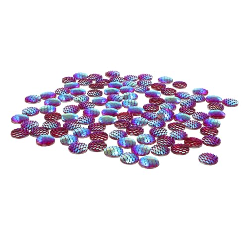 Uonlytech 100 Stück Runde Meerjungfrauenschuppen Farbige Flachrücken Schmuck Charms Diy Bastelverzierungen Vielseitige Einsatzmöglichkeiten für Schmuckherstellung und Kreative Projekte von Uonlytech