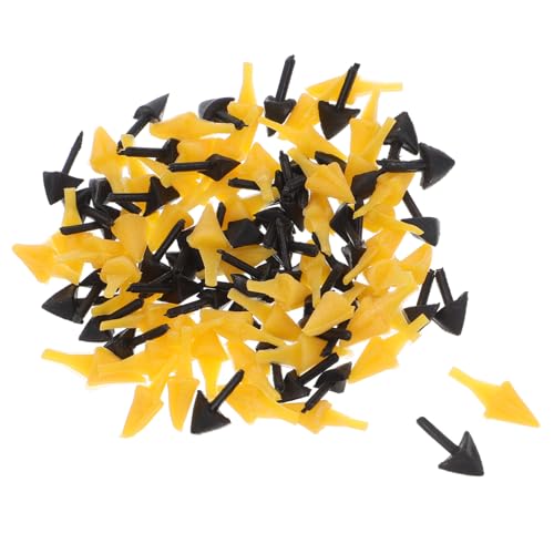 Uonlytech 100 Stück Schnabel Zubehör tier Tierbeißer DIY Vogelschnäbel Tierfiguren Zubehör DIY Tiere Tierspielzeugmund Zubehör für Vögel Hühnerschnabelmaske Eulenschnabel Plastik von Uonlytech