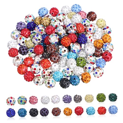 Uonlytech 100 Stück Shambhala-Perlen Loch klein funkelnd Schmuck Herstellung Basteln Sie lose Perlen Strass-Abstandsperlen Perlen Masse Strassperlen Spacer Perlen Polymer-Ton Uonlytech 100 Stück Shambhala-Perlen Loch klein funkelnd Schmuck Herstellung Basteln Sie lose Perlen Strass-Abstandsperlen Perlen Masse Strassperlen Spacer Perlen Polymer-Ton von Uonlytech