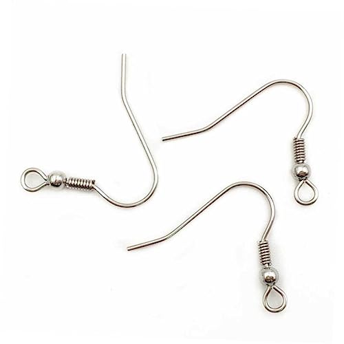 Uonlytech 100 Stück Stahl Ohrhaken mit Federperle Ohrdraht Zubehör für Damen Diy Ohrringe Alltag Party Uonlytech 100 Stück Stahl Ohrhaken mit Federperle Ohrdraht Zubehör für Damen Diy Ohrringe Alltag Party von Uonlytech