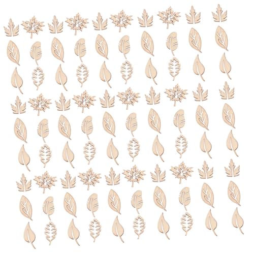 Uonlytech 100 Stück Teiliges DIY Holzstücke Blattform Natürliche Holzscheiben für Basteln Dekorationen Handarbeit Wohnaccessoires Kreative Holzrohlinge Uonlytech 100 Stück Teiliges DIY Holzstücke Blattform Natürliche Holzscheiben für Basteln Dekorationen Handarbeit Wohnaccessoires Kreative Holzrohlinge von Uonlytech