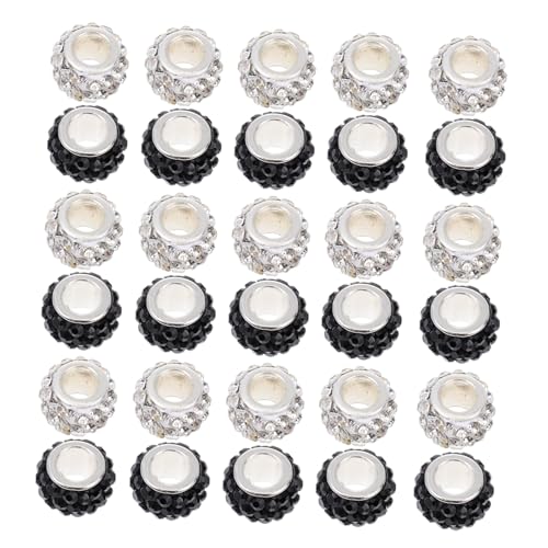 Uonlytech 100 Stück Teiliges DIY Schmuckperlen mit Großen Löchern Schwarze und Weiße Acrylperlen für Armband Halskettenherstellung Glatte Oberfläche für Bastelprojekte und Dekoration Uonlytech 100 Stück Teiliges DIY Schmuckperlen mit Großen Löchern Schwarze und Weiße Acrylperlen für Armband Halskettenherstellung Glatte Oberfläche für Bastelprojekte und Dekoration von Uonlytech