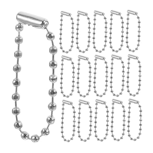Uonlytech 100 Stück Teiliges Silbernes Kugelketten Elektroplattiert Rostfrei für DIY Schmuck Schlüsselanhänger Hundemarken Vielseitig Einsetzbar Langlebig und Glänzend Uonlytech 100 Stück Teiliges Silbernes Kugelketten Elektroplattiert Rostfrei für DIY Schmuck Schlüsselanhänger Hundemarken Vielseitig Einsetzbar Langlebig und Glänzend von Uonlytech